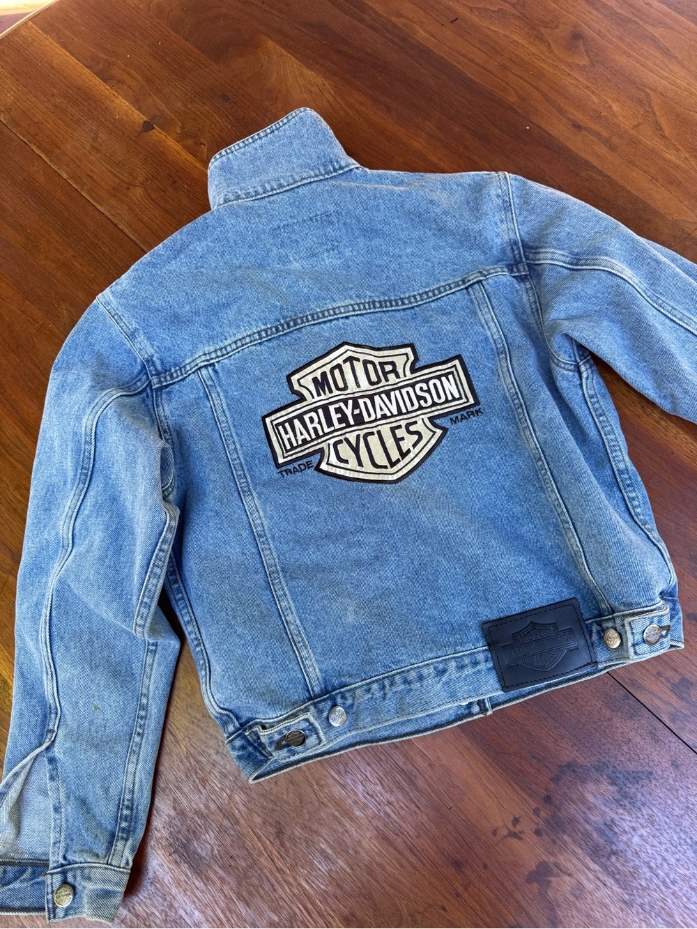 Harley-Davidson Blue Denim Jacket with embroidered patch
